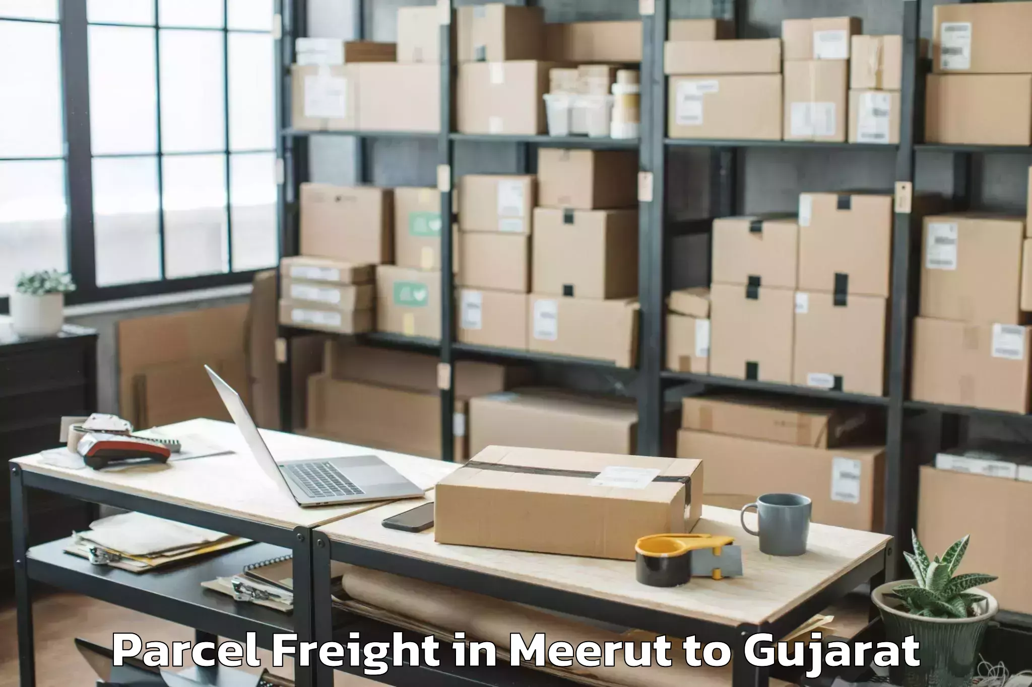 Professional Meerut to Khambha Parcel Freight